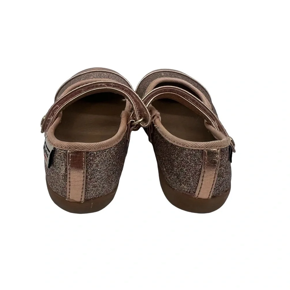 Naturino Express Rose Gold Glitter Luciana Mary Janes Size 6 Toddler Girl’s